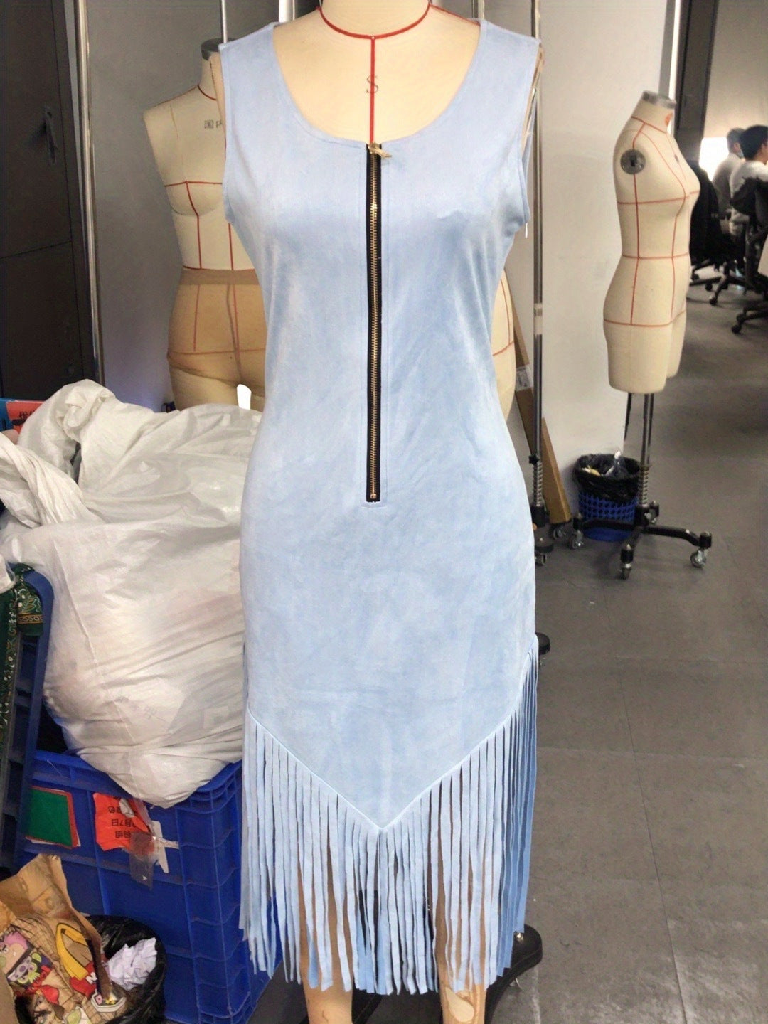 VVZ Elegant Long Dress with Tassel Design