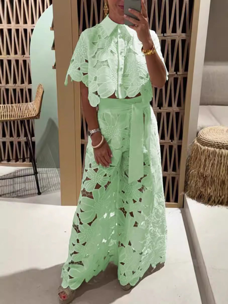 VVZ New Women's Vintage-Style Lace Set