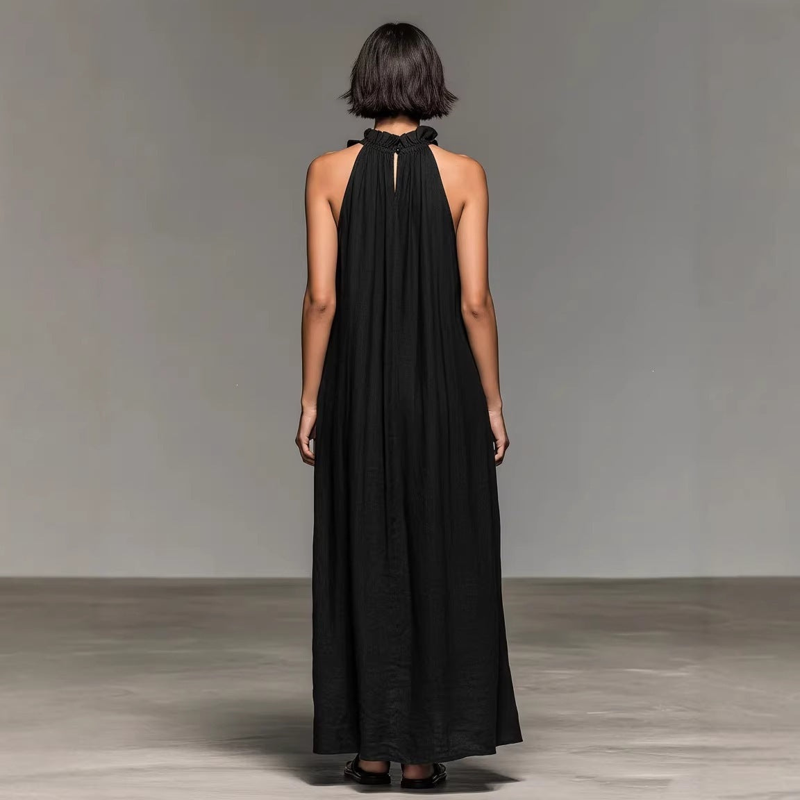 VVZ Women's minimalist sleeveless maxi dress