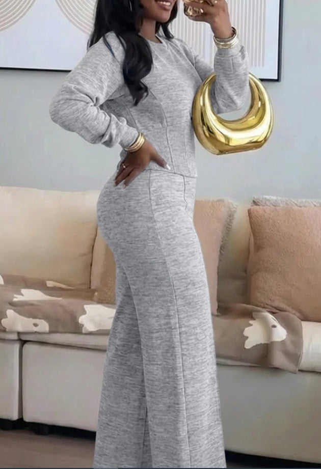 VVZ Casual Seam Design Sweatpants Set