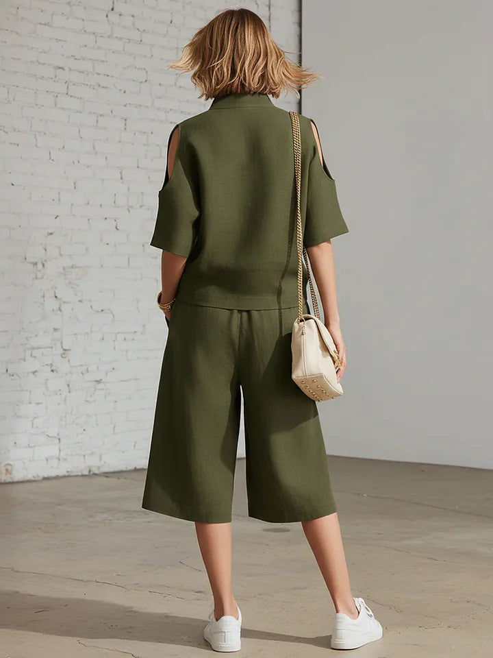 VVZ Loose, breathable short-sleeved top and shorts