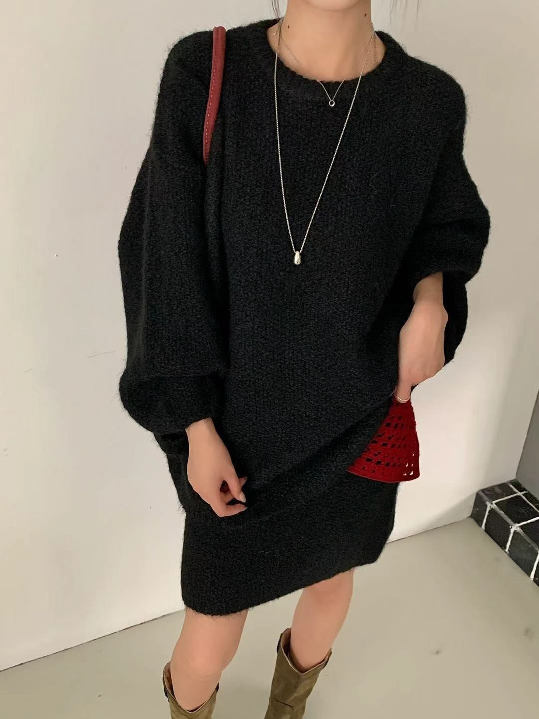 VVZ Autumn Winter Women's Stylish Commuter Two-Piece Set