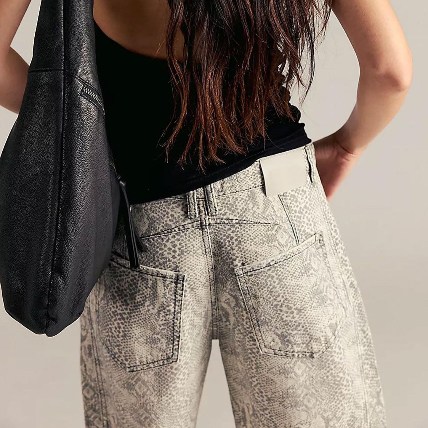 VVZ Women's Printed Wide-Leg Jeans