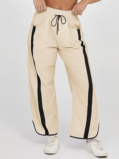 VVZ Women's Loose Barrel-Leg Trousers