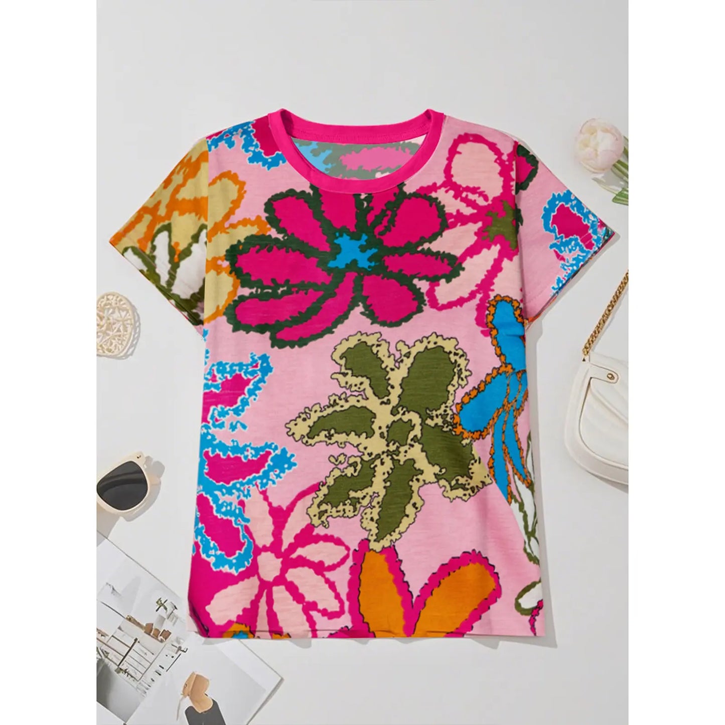 VVZ Women's Casual Printed T-Shirt Top