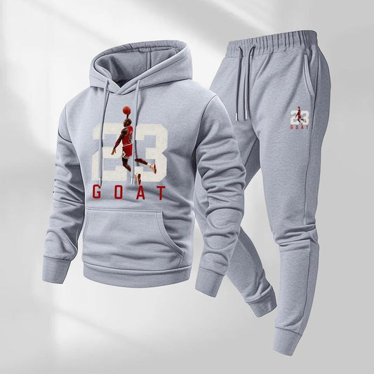 VVZ Women's Goat 23 Pattern Print Hoodie and Drawstring Sweatpants Set