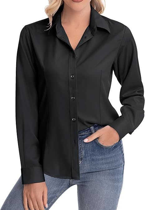 VVZ Women's collared wrinkle-free shirt