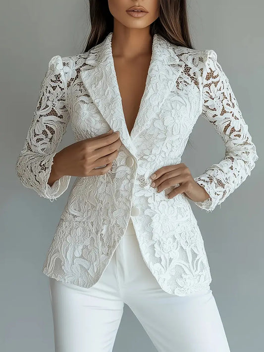 VVZ Elegant Women's Lace Blazer