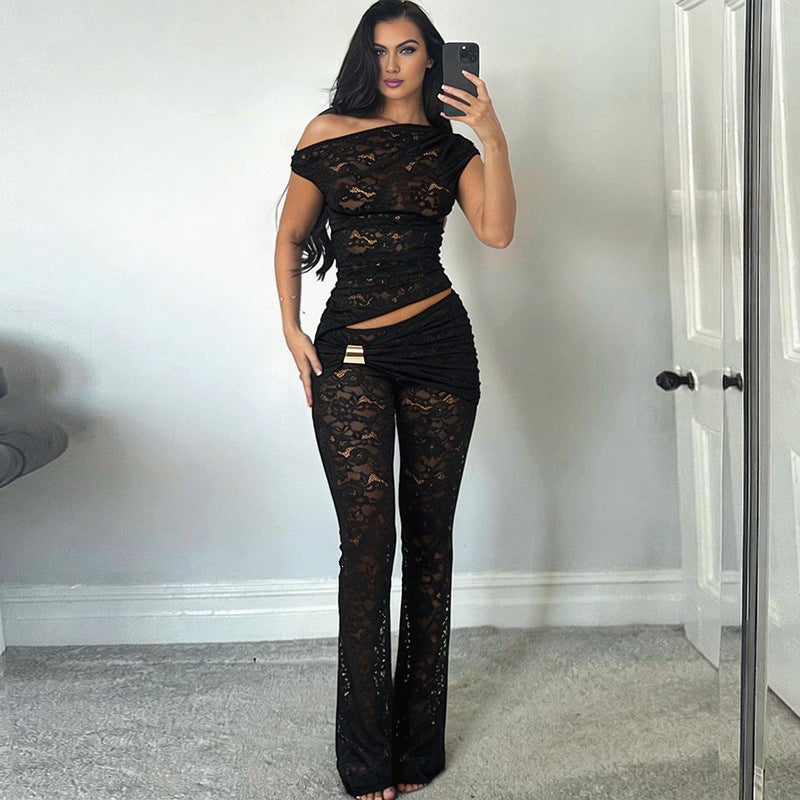 VVZ Lace backless fitted top and trousers