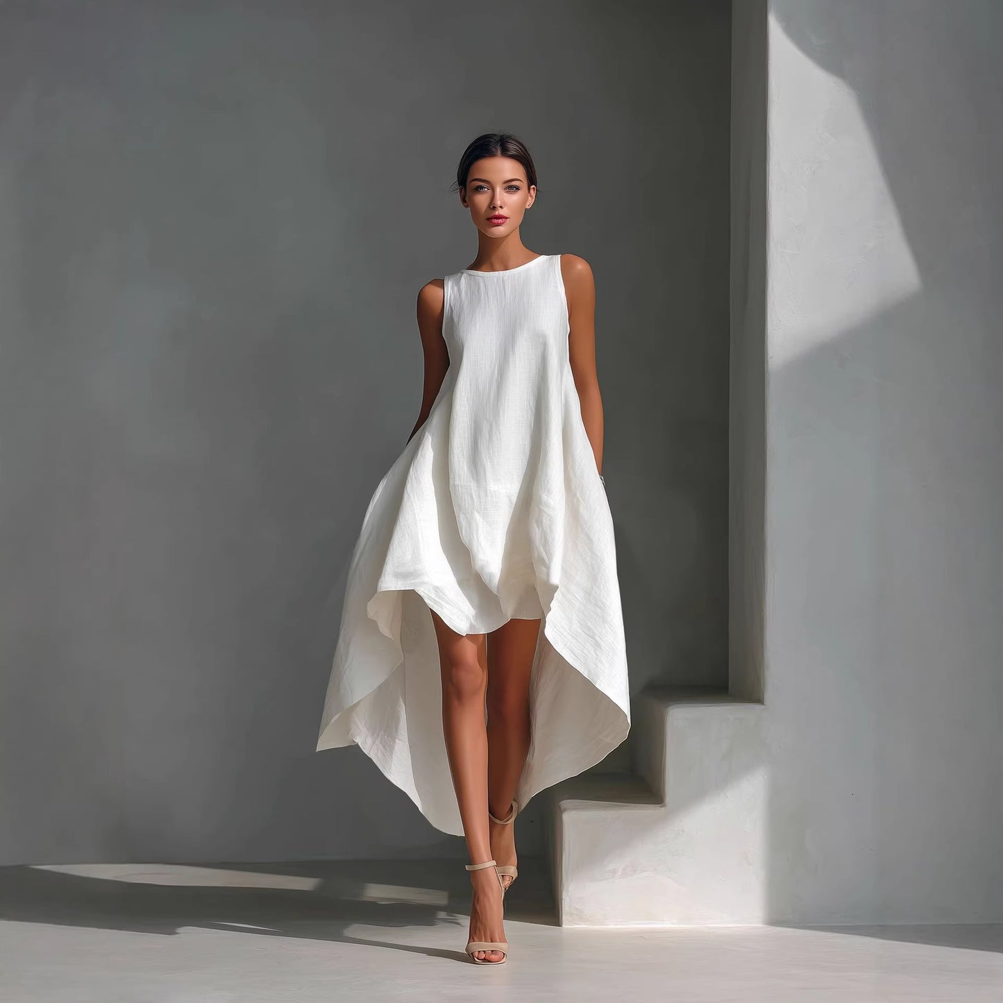 KZZ Women's Sleeveless Midi Dress