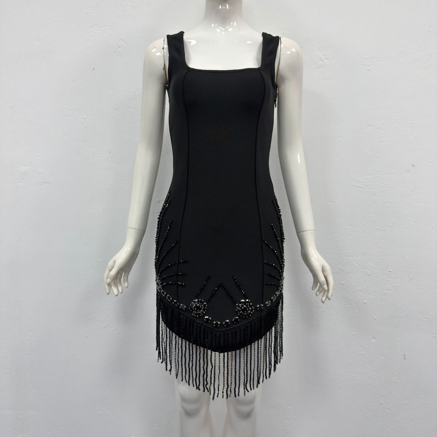 VVZ Sexy Spaghetti-Strap Fringe Dress