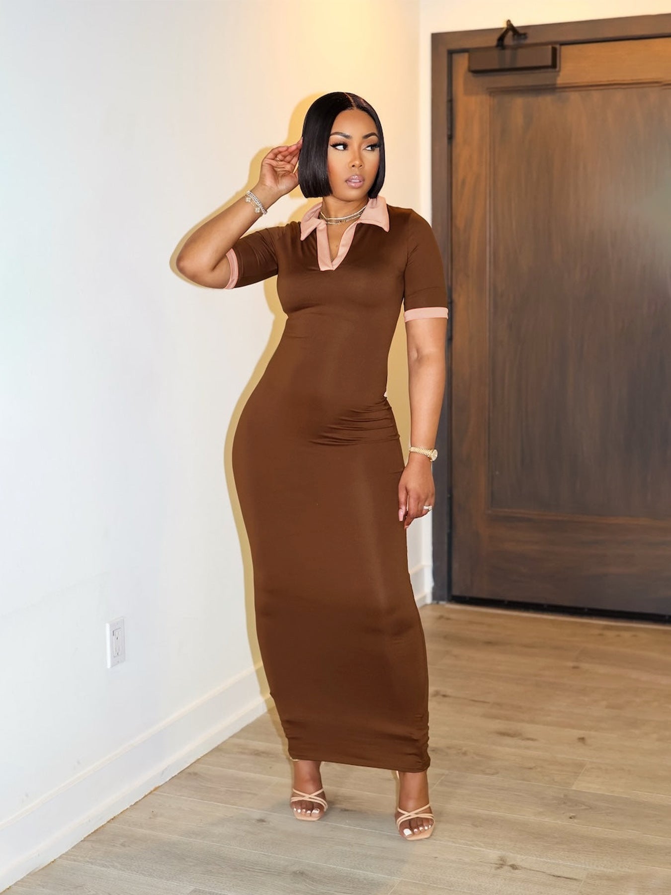 VVZ Women's Color-block Polo Dress