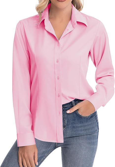 VVZ Women's collared wrinkle-free shirt