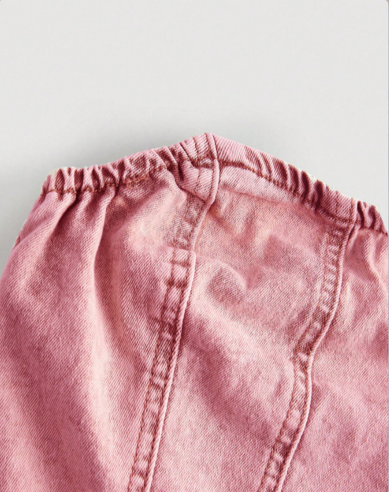 VVZ Women's Denim Strapless Romper