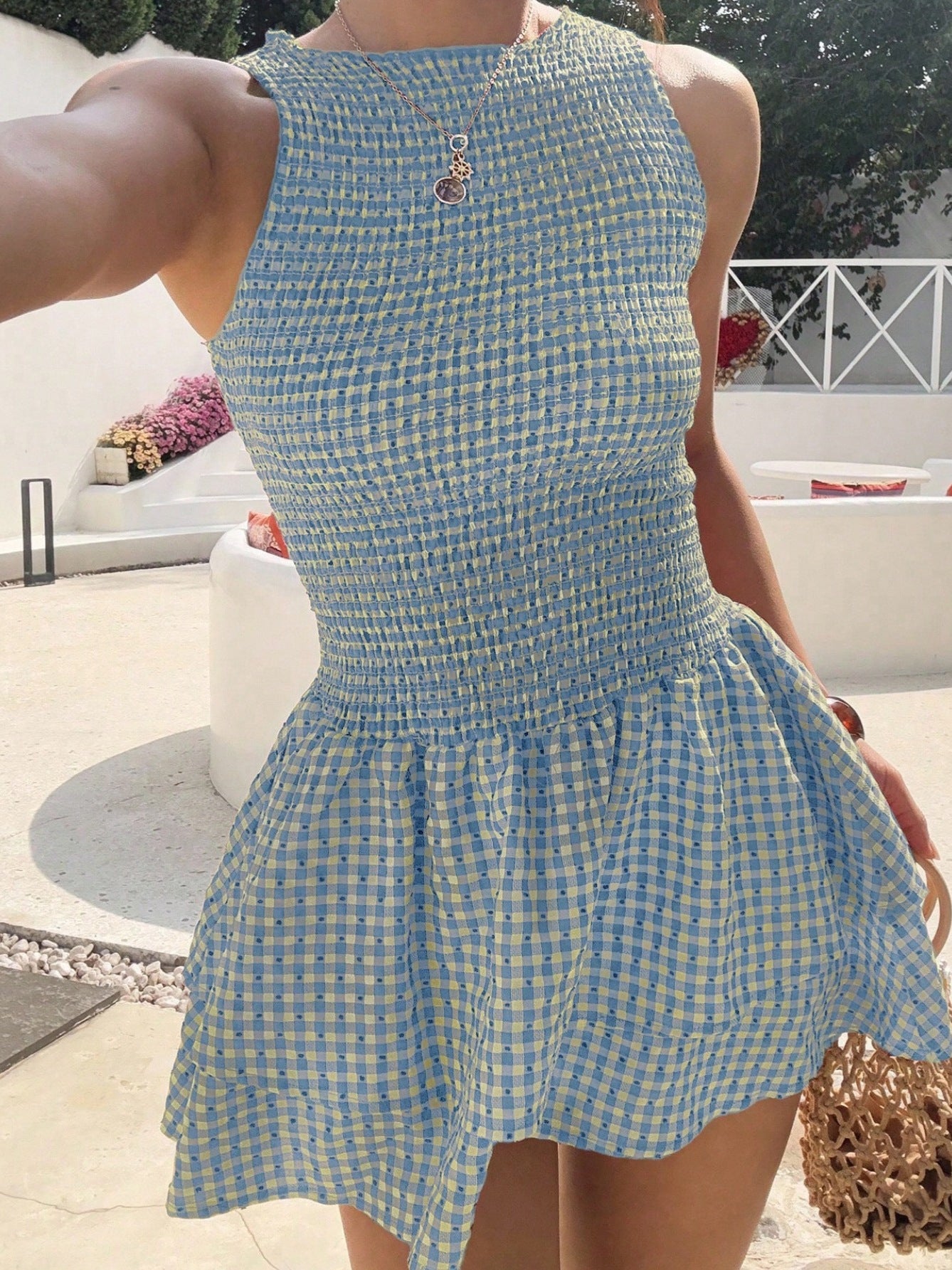 VVZ Women's Stylish Sleeveless Mini Dress