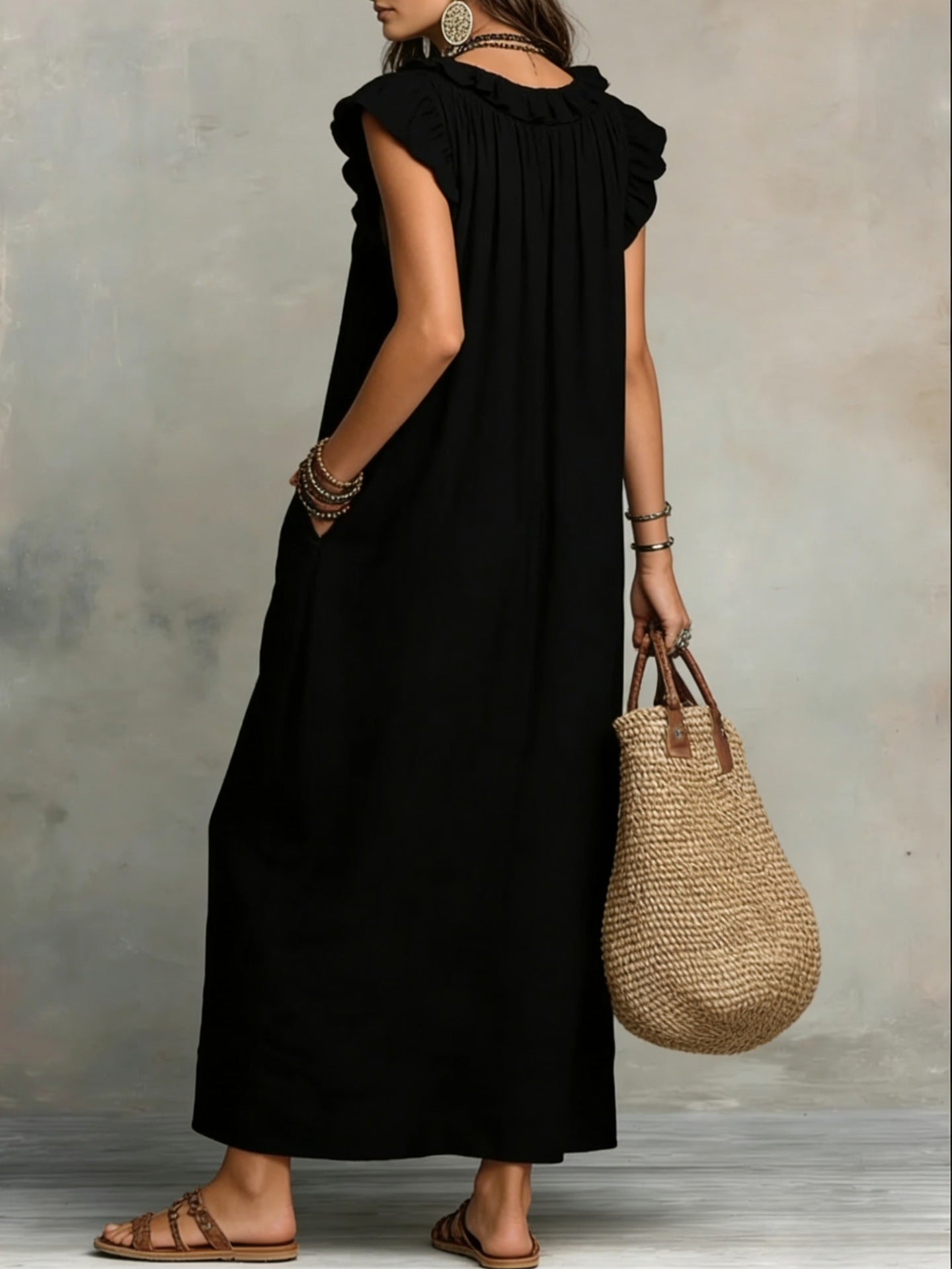 VVZ Summer Bohemian-Style Maxi Dress