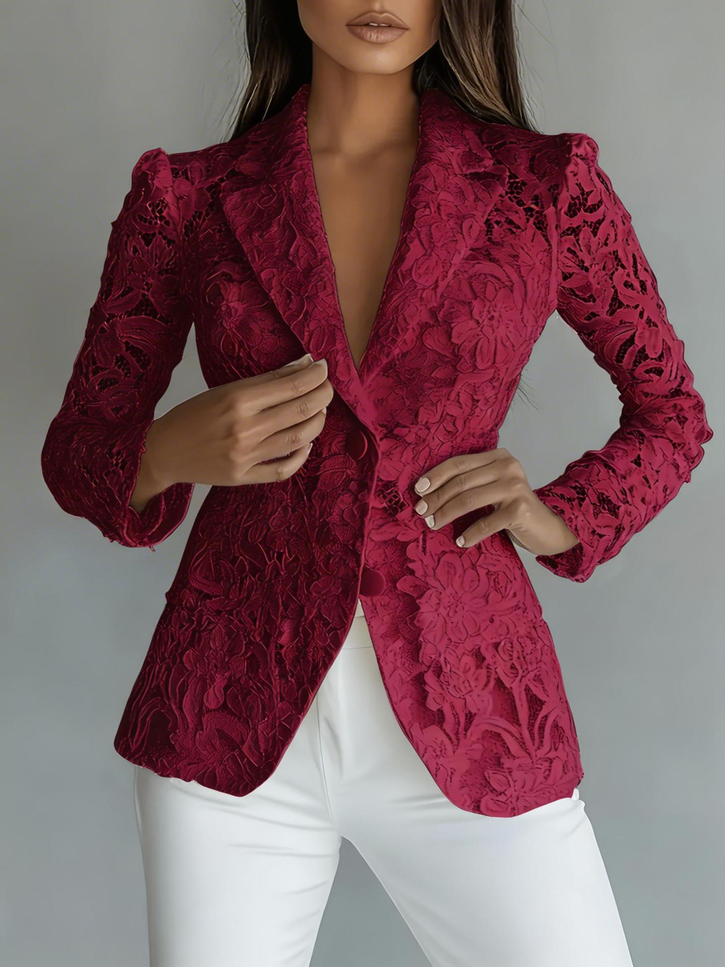 VVZ Elegant Women's Lace Blazer