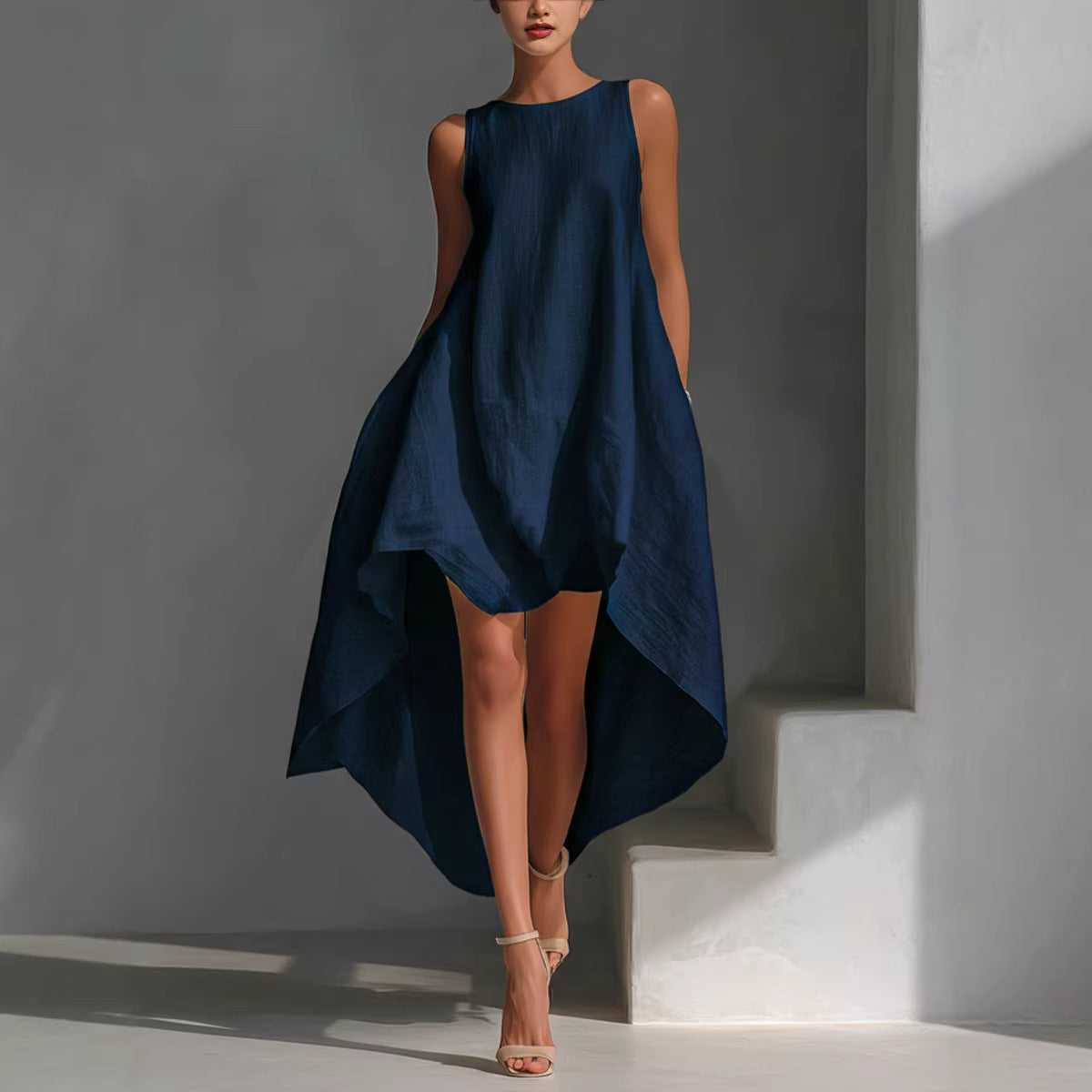 KZZ Women's Sleeveless Midi Dress