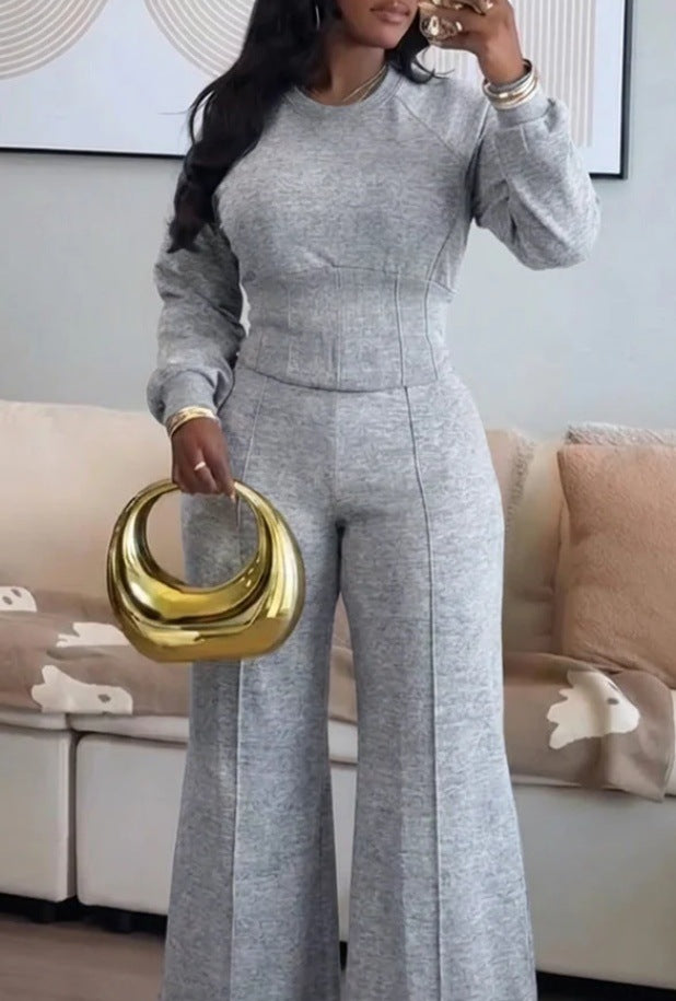 VVZ Casual Seam Design Sweatpants Set