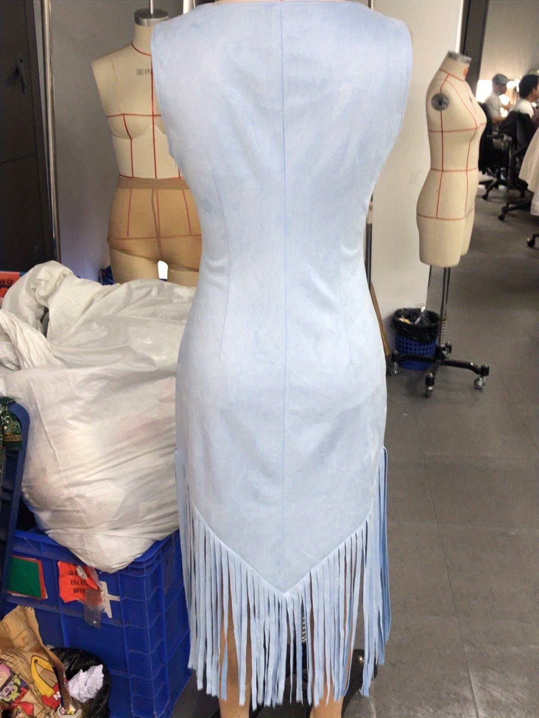 VVZ Elegant Long Dress with Tassel Design