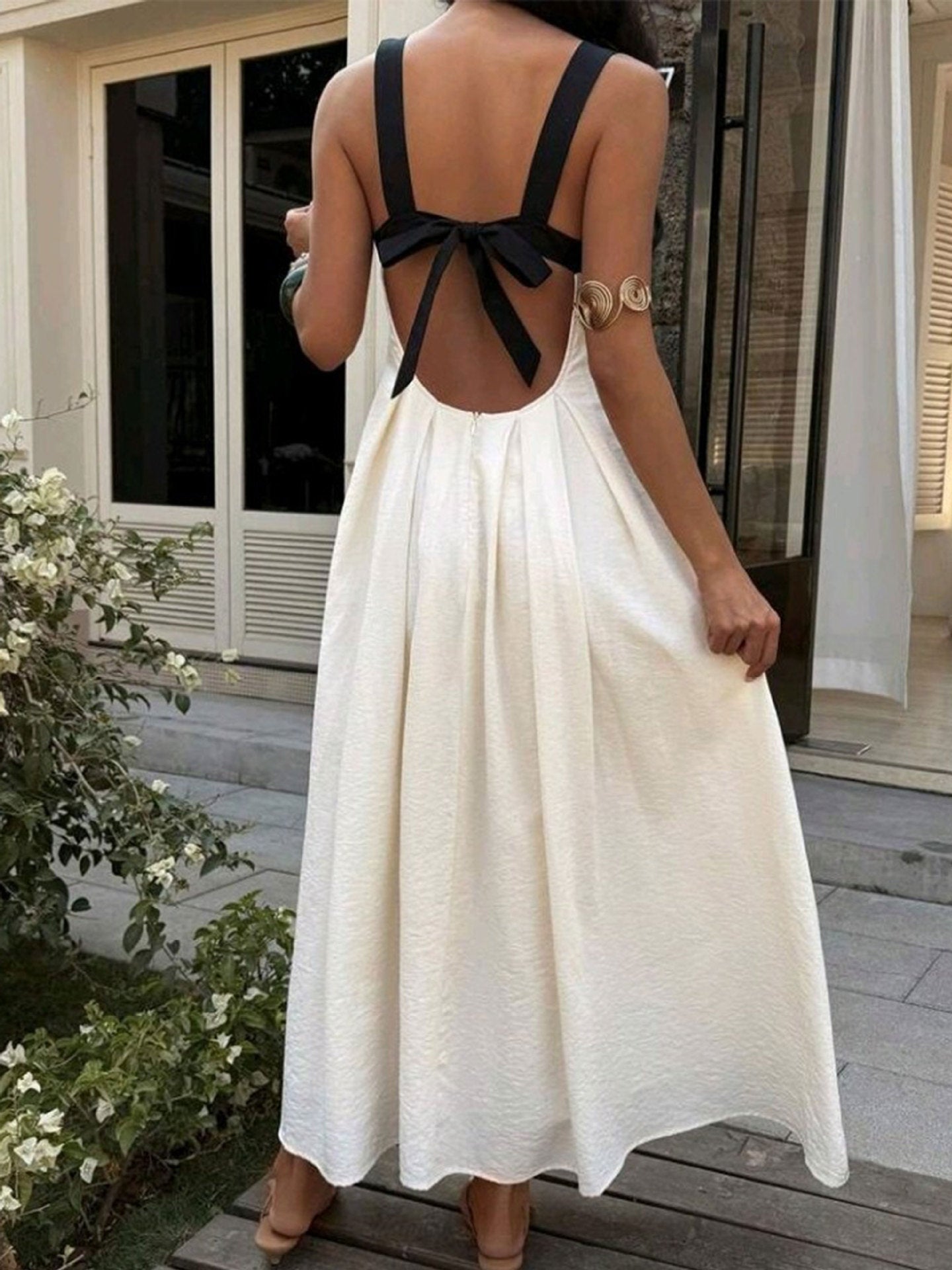VVZ Women's Sleeveless Color-Block Maxi Dress