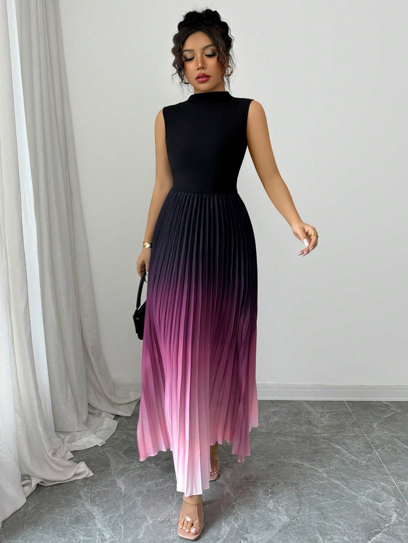 VVZ Women's Ombre Print Tank Dress
