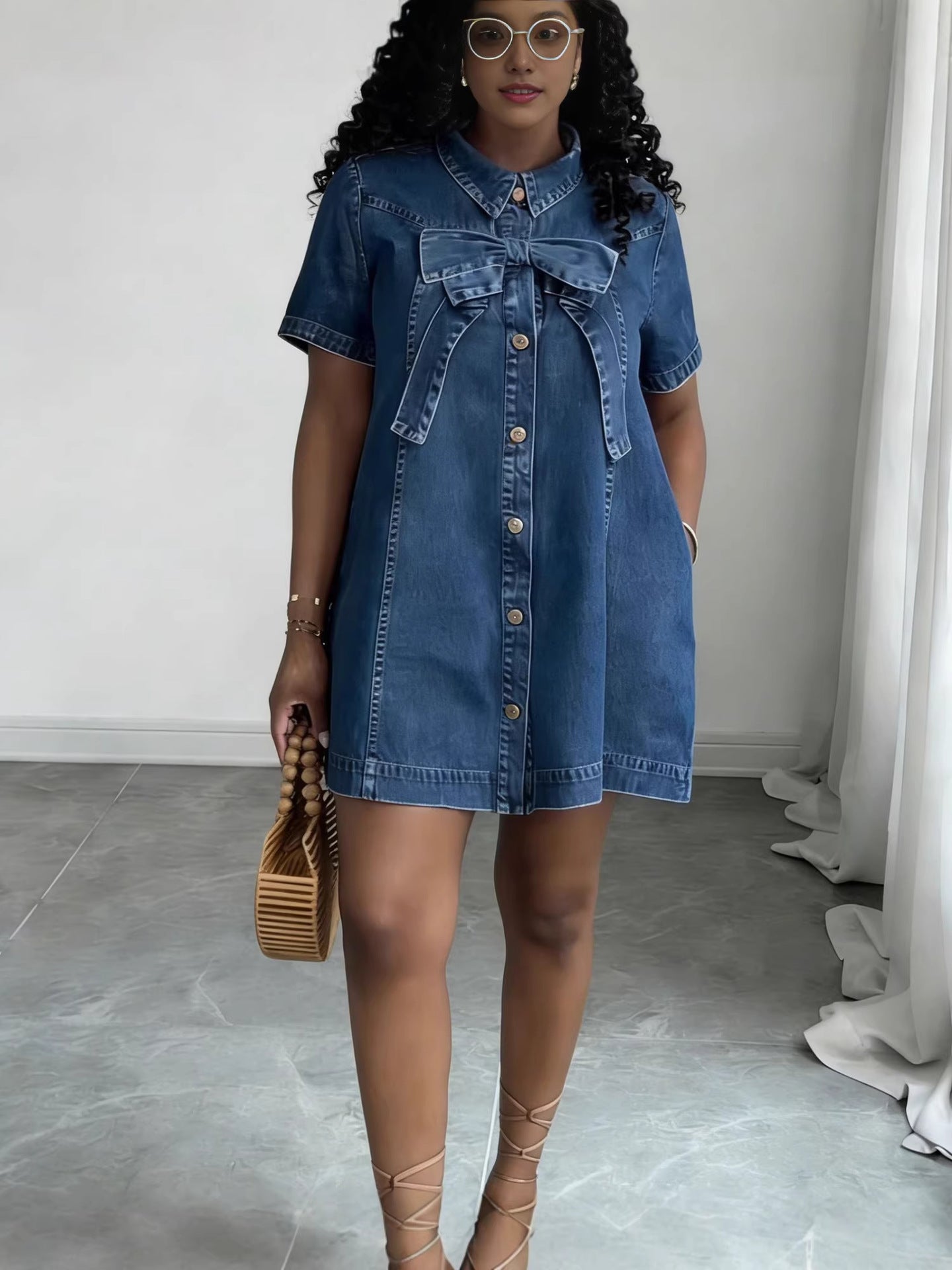 VVZ Youthful Bow-Accent Dress