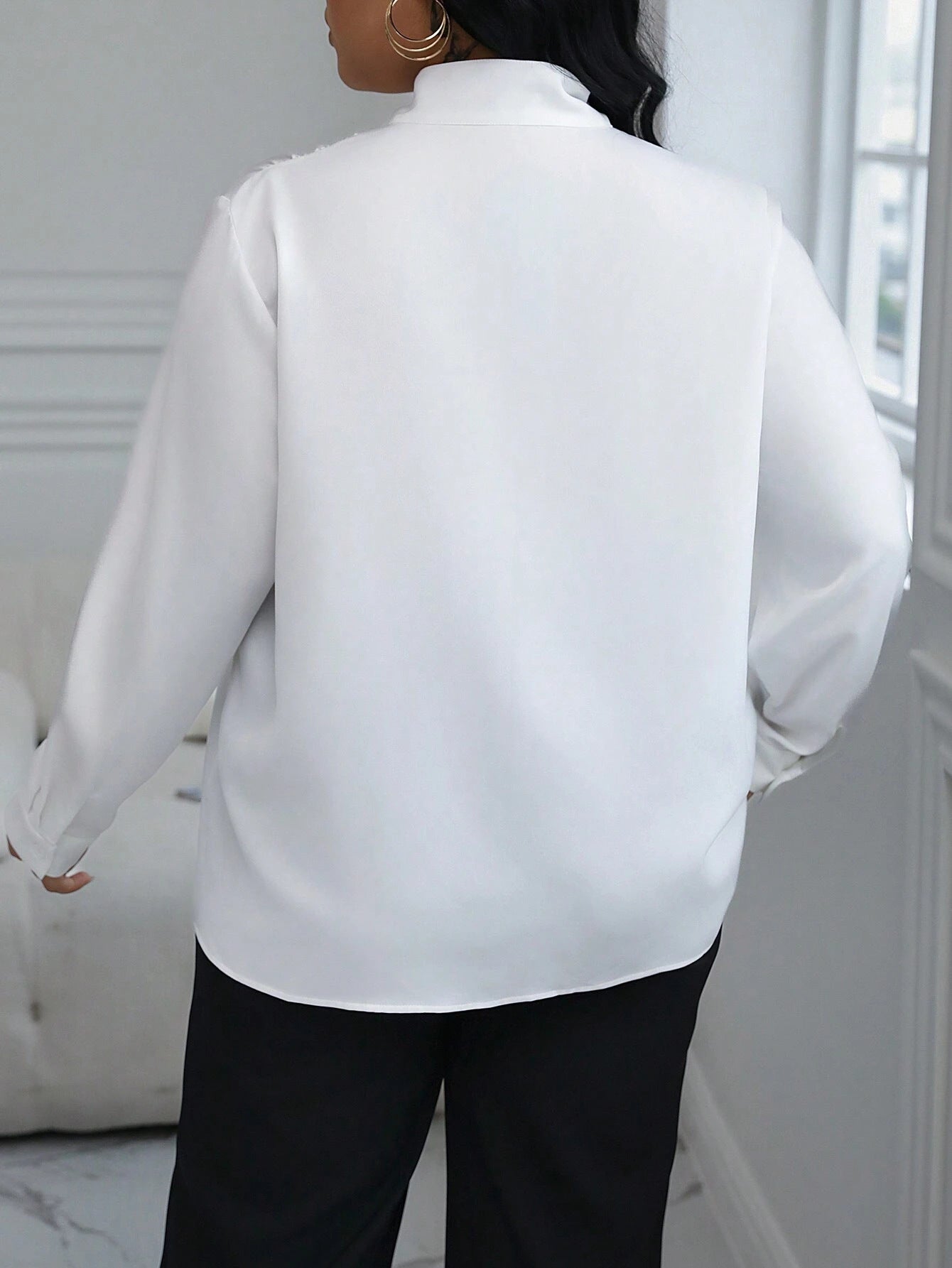 VVZ Women's Long-Sleeve High-Neck Shirt