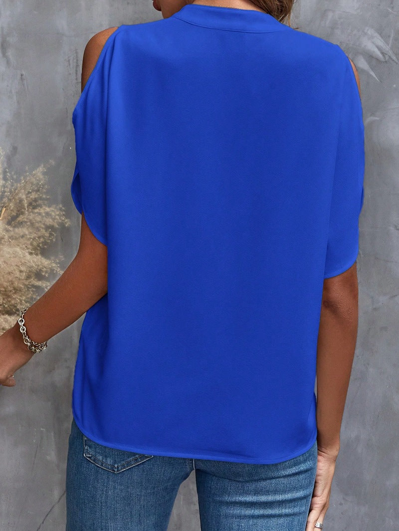 VVZ Women's Solid-Color Slim-Fit Casual T-Shirt