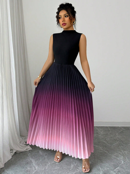 VVZ Women's Ombre Print Tank Dress