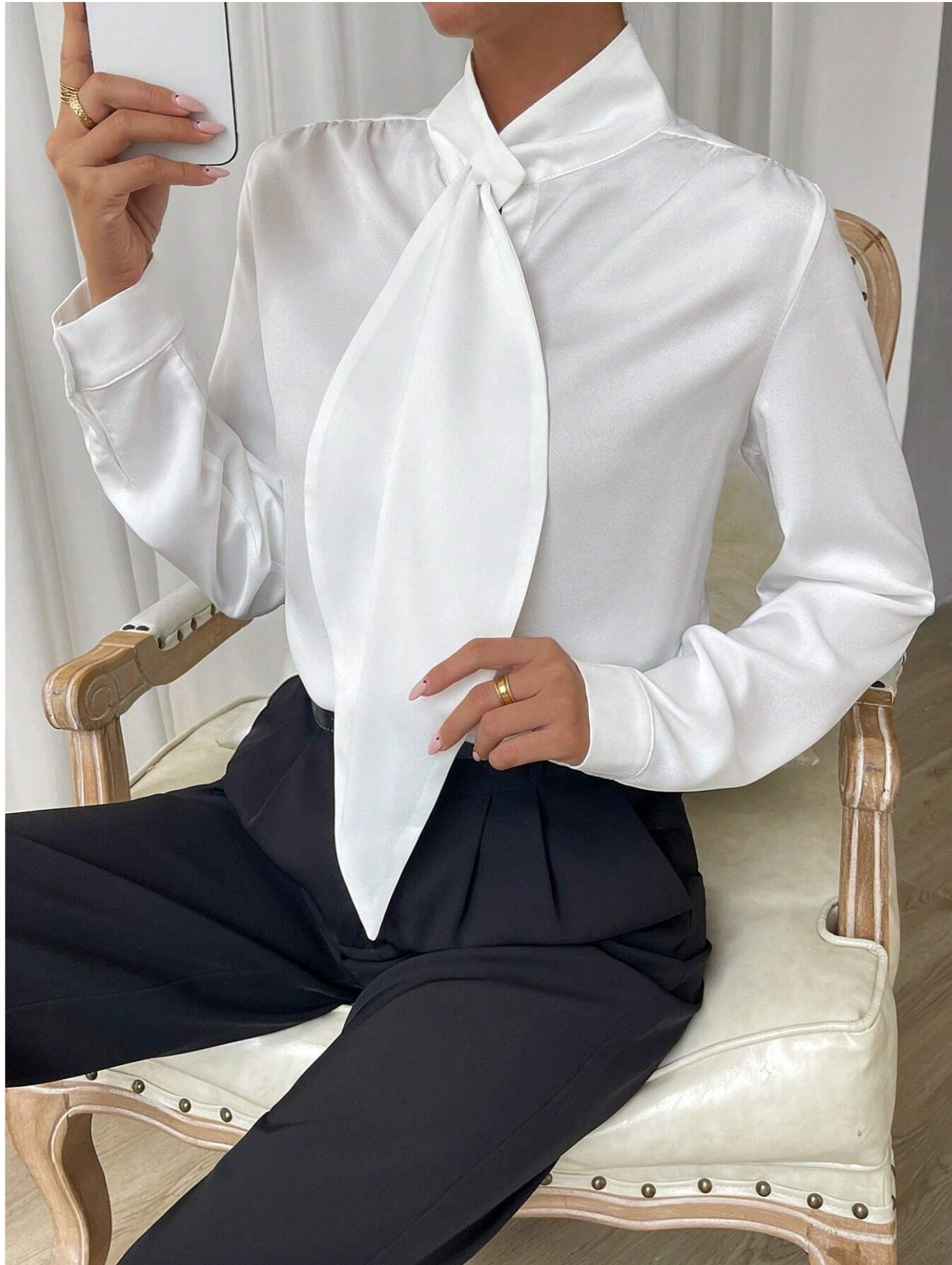 VVZ Women's Long-Sleeve High-Neck Shirt