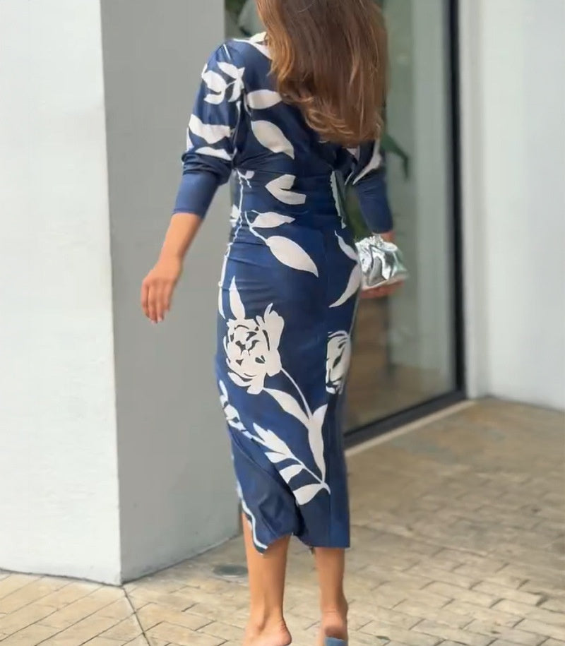 VVZ "Goddess-Style" Casual Mid-Length Dress with Cinch Waist