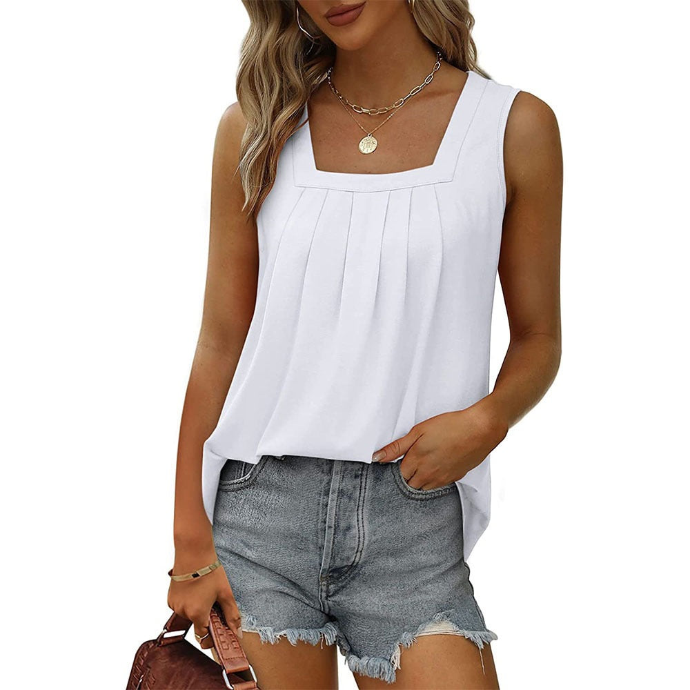 VVZ Women's cute camisole, loose and casual summer U-neck sleeveless