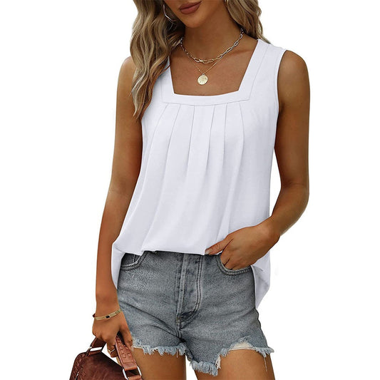 VVZ Women's cute camisole, loose and casual summer U-neck sleeveless