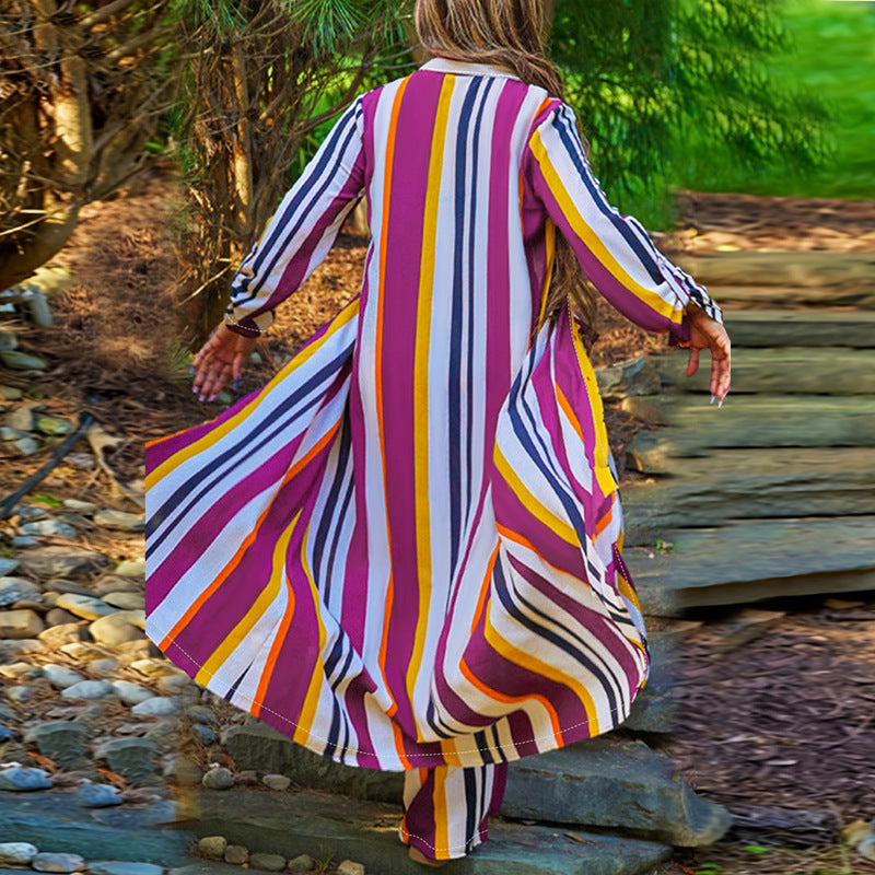 VVZ Long-Sleeve Shirt and High-Waisted Wide-Leg Pants