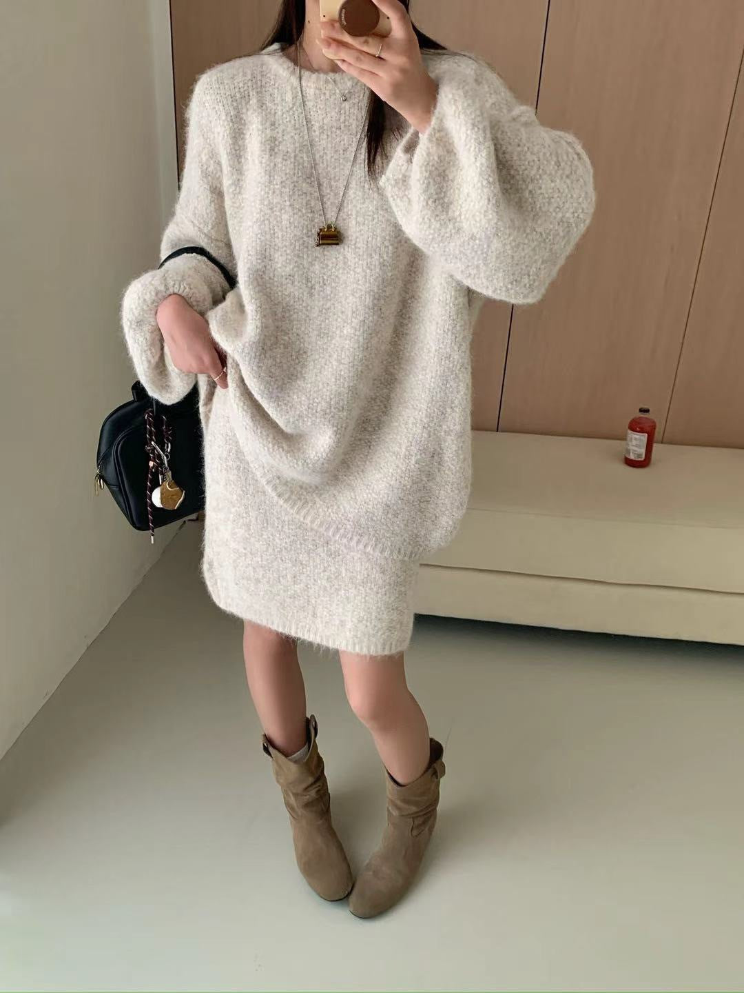 VVZ Autumn Winter Women's Stylish Commuter Two-Piece Set
