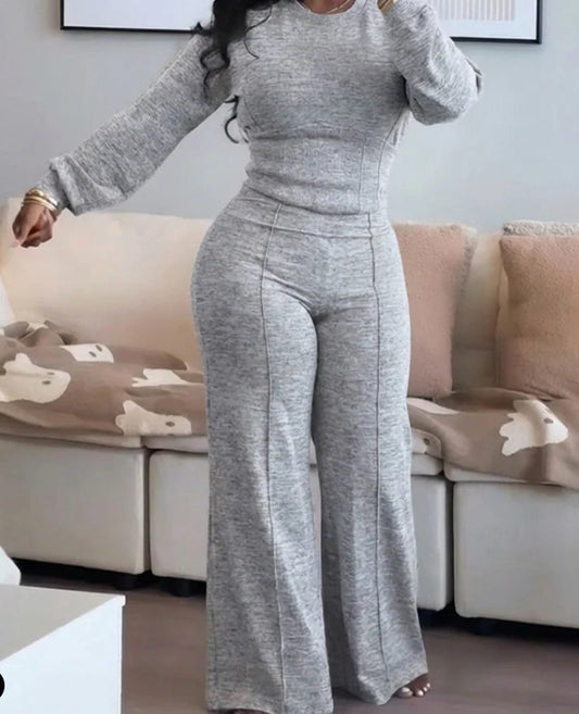 VVZ Casual Seam Design Sweatpants Set