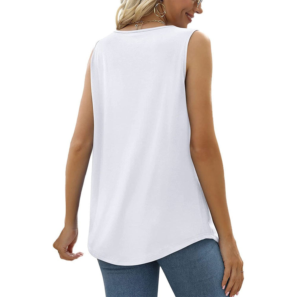 VVZ Women's cute camisole, loose and casual summer U-neck sleeveless