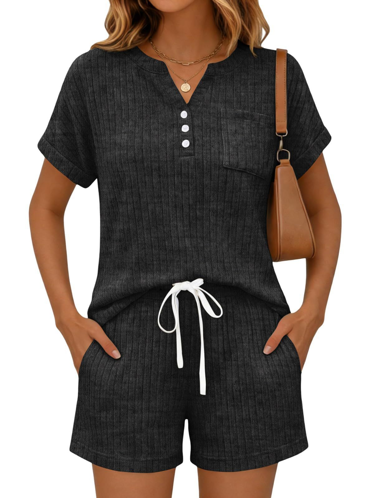 VVZ Women's Summer Two-Piece Shorts Set
