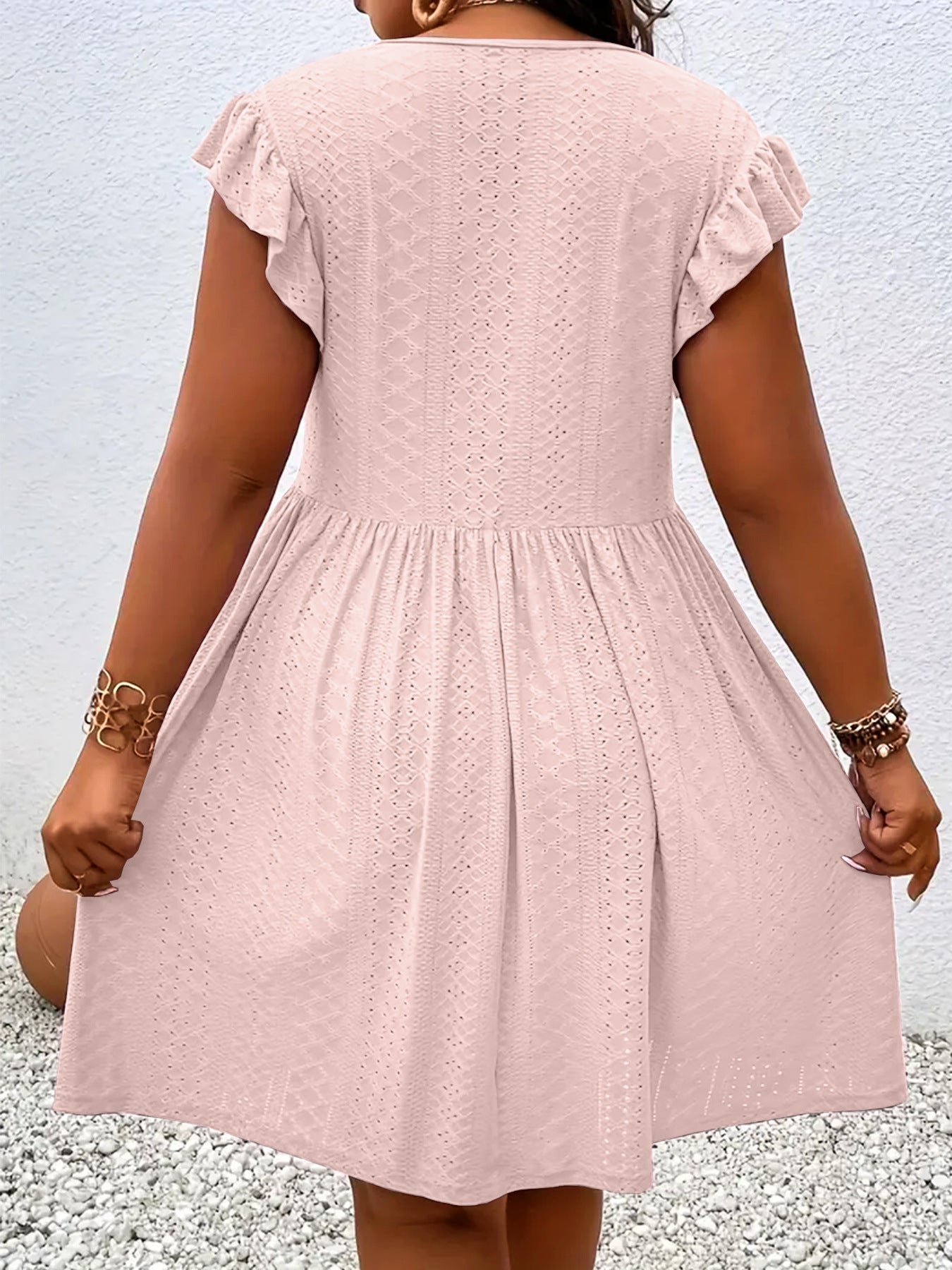 VVZ Solid-Color Cutout Dress