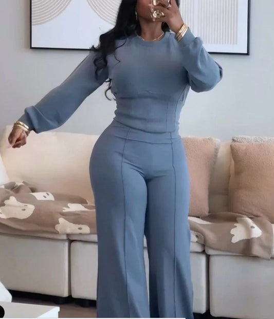 VVZ Casual Seam Design Sweatpants Set
