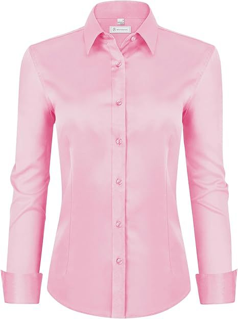 VVZ Women's collared wrinkle-free shirt