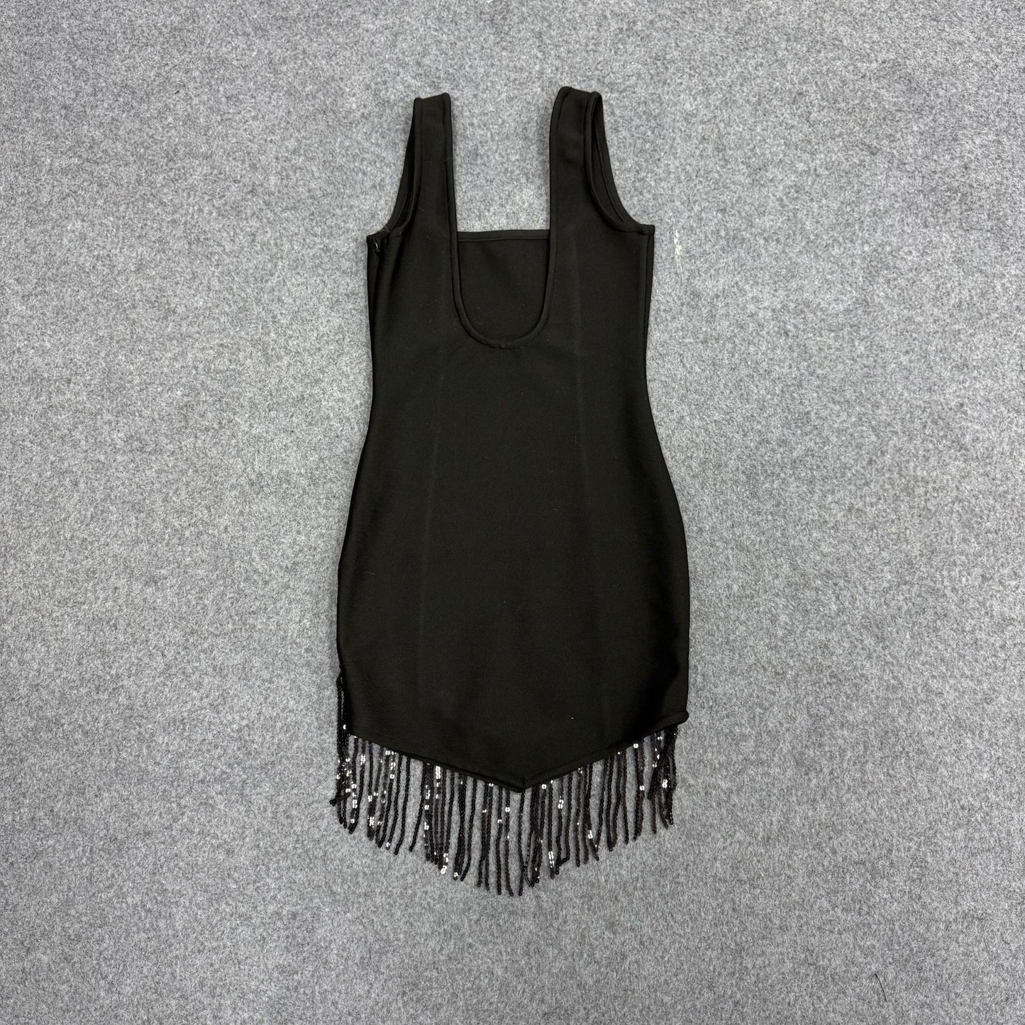 VVZ Sexy Spaghetti-Strap Fringe Dress