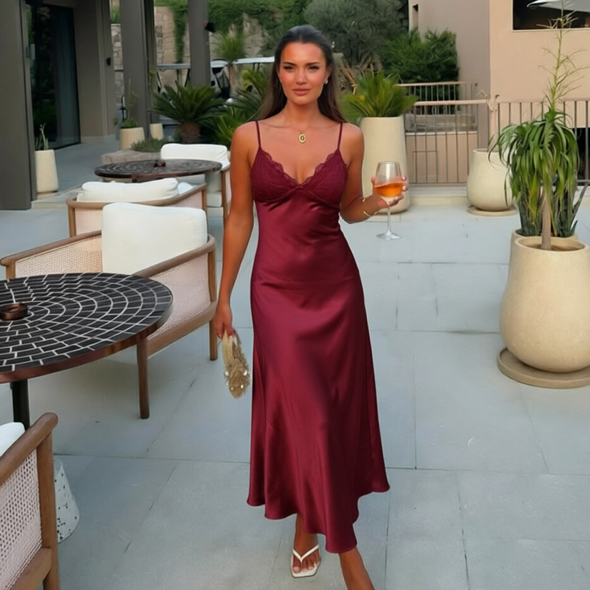 VVZ Women's strapless maxi dress