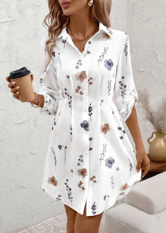 VVZ Women's Floral Shirt Dress