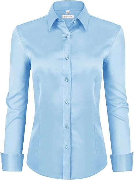 VVZ Women's collared wrinkle-free shirt