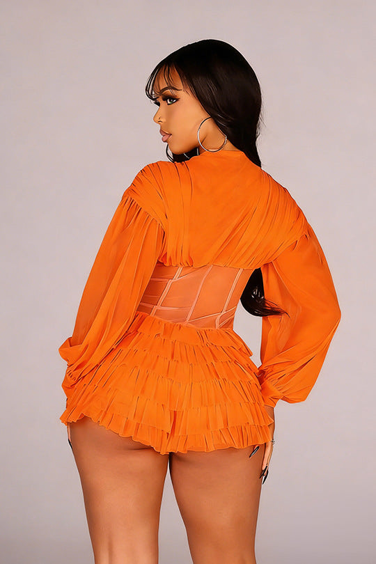 VVZ Sheer Mesh Bodysuit Romper