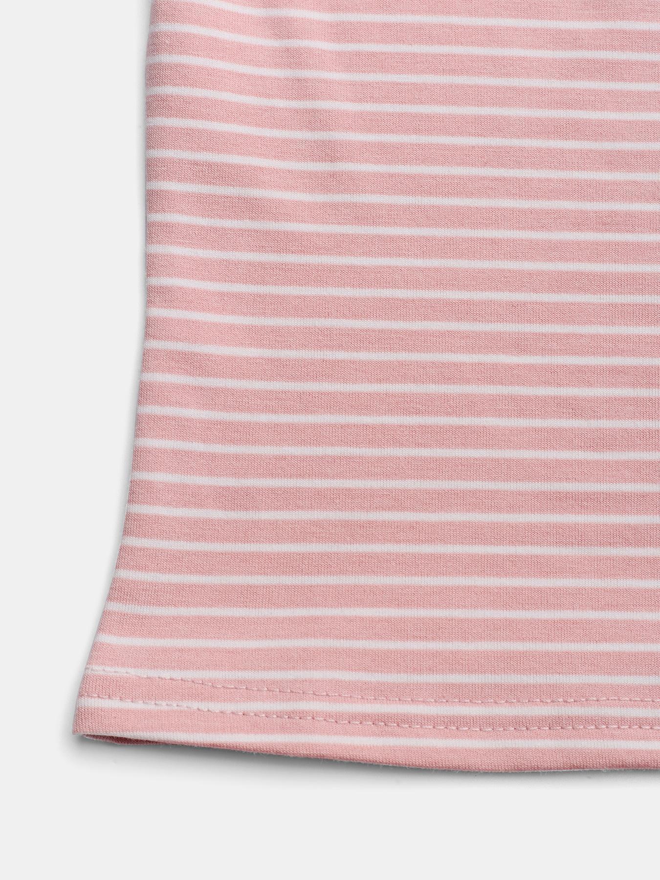 VVZ Two-piece Set Women's Striped Print Crop Tee