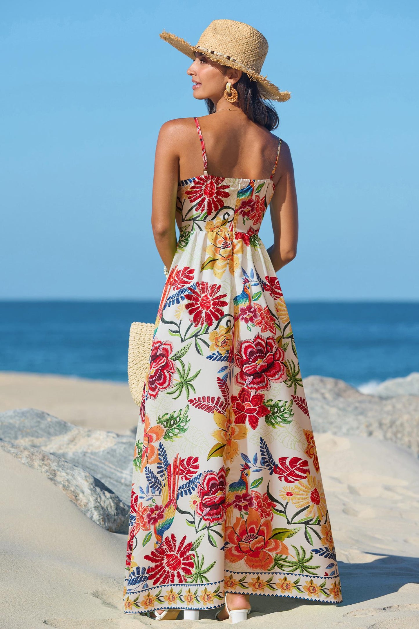 VVZ Tropical-Style Maxi Dress