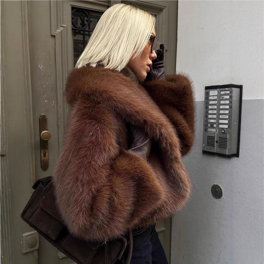 VVZ Women's Faux Fur Short Coat